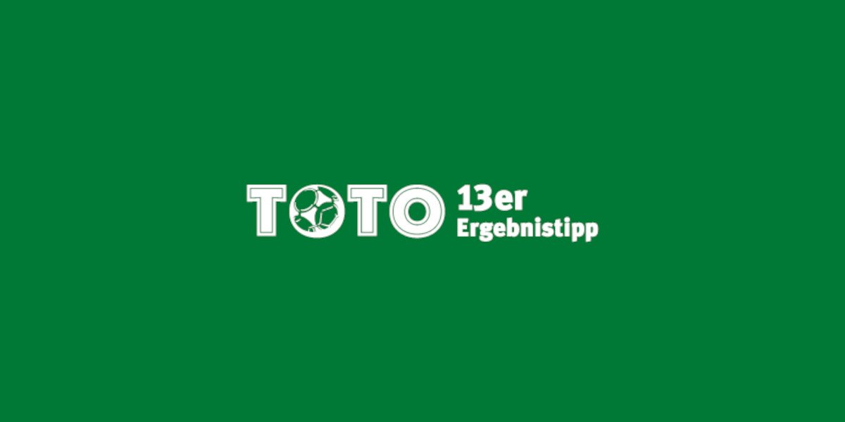 Logo TOTO 13er Tipp auf grünem Hintergrund